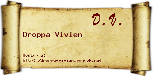 Droppa Vivien névjegykártya